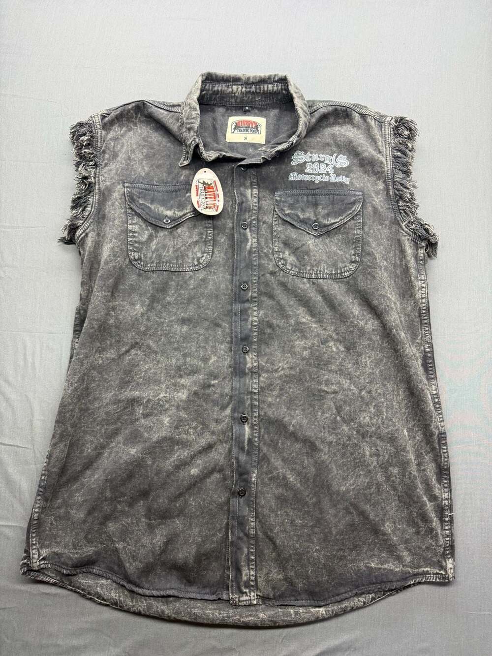Maverick Trading Post Sturgis 2024 Motorcycle Cut-Off Denim